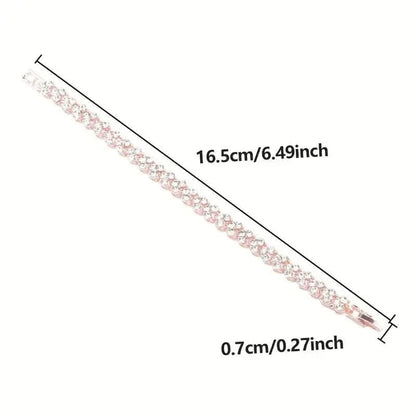 18K Golden Plated Stainless Steel Bracelet with Rhinestone Embellishments